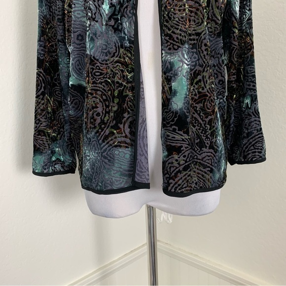 NWT Lularoe Elegant Stella Bolero Velvet Burnout Jacket Open Front Paisley - Picture 6 of 15